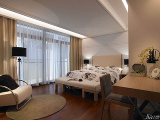 新古典风格公寓富裕型140平米以上卧室吊顶床婚房台湾家居