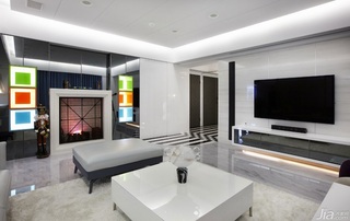 简约风格公寓富裕型客厅电视背景墙茶几台湾家居