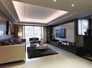 简约风格公寓豪华型130平米电视背景墙沙发台湾家居