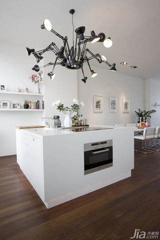简约风格复式白色经济型140平米以上厨房背景墙灯具效果图