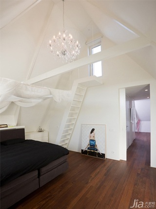 简约风格复式白色经济型140平米以上卧室吊顶装修效果图