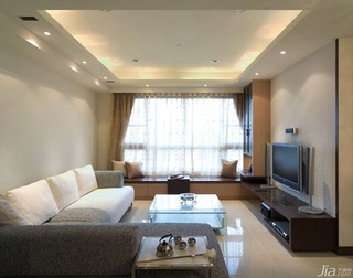 日式风格公寓富裕型80平米客厅飘窗沙发台湾家居