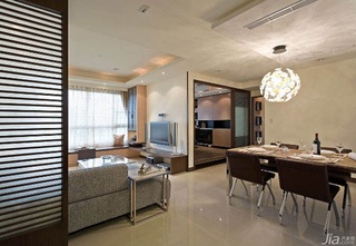 日式风格公寓富裕型80平米餐厅吊顶餐桌台湾家居