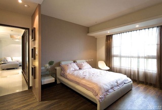 日式风格公寓富裕型80平米卧室床台湾家居
