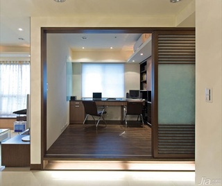 日式风格公寓富裕型80平米书房书桌台湾家居