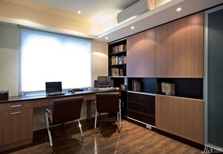 日式风格公寓富裕型80平米书房书桌台湾家居