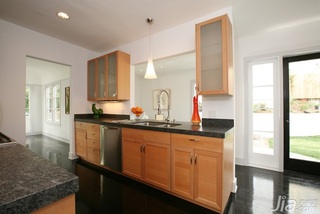 简约风格别墅原木色富裕型140平米以上厨房橱柜效果图