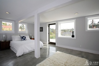 简约风格别墅舒适白色富裕型140平米以上卧室床图片