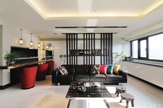 混搭风格公寓富裕型客厅隔断沙发台湾家居