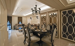 新古典风格三居室豪华型餐厅吊顶餐桌台湾家居