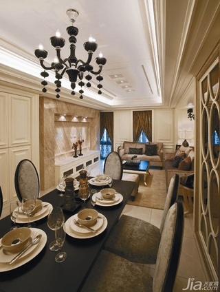 新古典风格三居室豪华型餐厅吊顶餐桌台湾家居