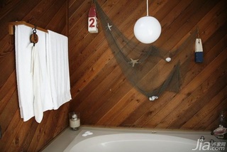 混搭风格二居室原木色经济型90平米浴缸海外家居