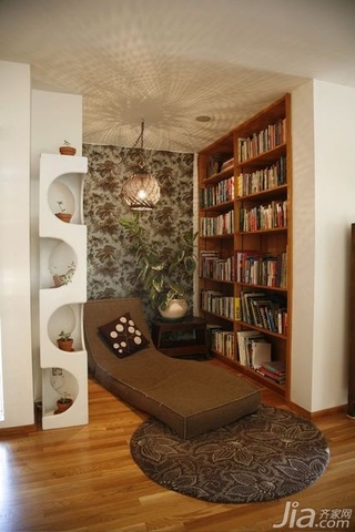 混搭风格二居室经济型90平米书架海外家居