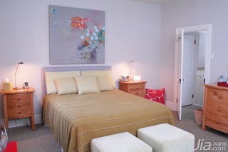 欧式风格复式舒适富裕型100平米卧室床海外家居