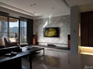 简约风格公寓富裕型120平米客厅电视背景墙台湾家居