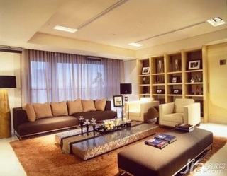 简约风格别墅富裕型客厅沙发背景墙沙发台湾家居