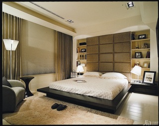 简约风格别墅富裕型卧室床台湾家居