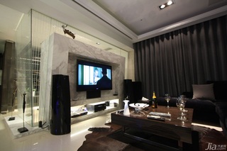 简约风格公寓富裕型130平米客厅电视背景墙茶几台湾家居
