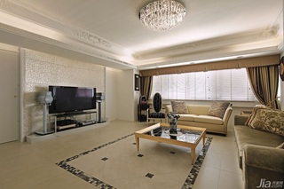 新古典风格公寓富裕型120平米客厅吊顶沙发台湾家居