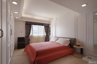 新古典风格公寓富裕型120平米卧室吊顶床台湾家居
