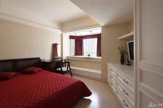 新古典风格公寓富裕型120平米卧室床台湾家居