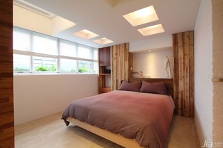 混搭风格公寓富裕型卧室卧室背景墙床台湾家居
