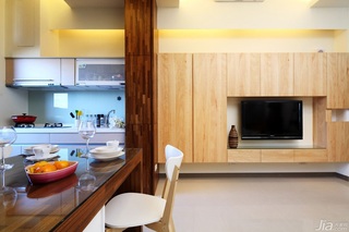 简约风格公寓富裕型60平米客厅电视背景墙台湾家居