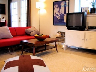 美式乡村风格公寓经济型70平米客厅沙发海外家居
