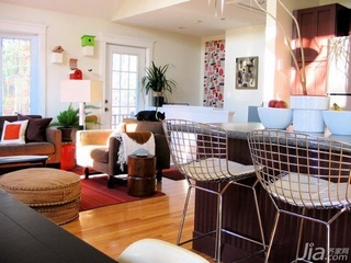 美式乡村风格公寓经济型70平米吧台吧台椅海外家居