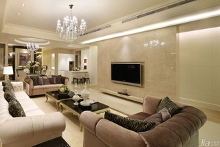 新古典风格公寓豪华型140平米以上客厅电视背景墙沙发台湾家居