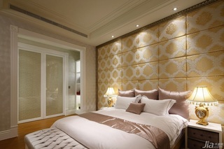 新古典风格公寓豪华型140平米以上卧室卧室背景墙床台湾家居