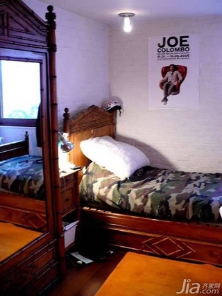 混搭风格复式舒适经济型110平米卧室床海外家居