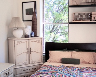混搭风格公寓舒适经济型70平米卧室床海外家居