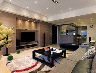 简约风格三居室富裕型140平米以上客厅电视背景墙沙发台湾家居