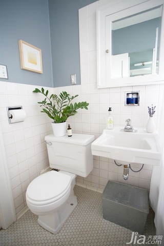 田园风格公寓经济型80平米卫生间洗手台海外家居