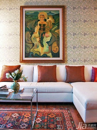 东南亚风格公寓经济型100平米客厅沙发海外家居