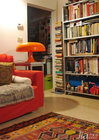 东南亚风格公寓经济型100平米书房书架海外家居