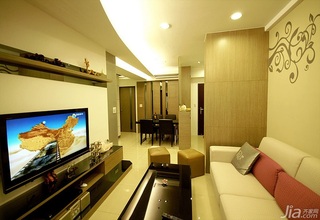 简约风格三居室90平米客厅电视柜台湾家居