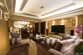 新古典风格公寓富裕型140平米以上客厅电视背景墙茶几台湾家居