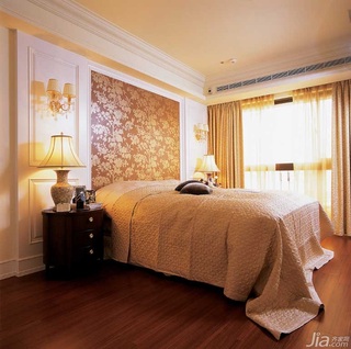 新古典风格公寓富裕型140平米以上卧室卧室背景墙床台湾家居