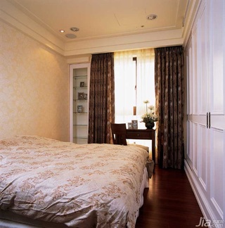 新古典风格公寓富裕型140平米以上卧室吊顶书桌台湾家居