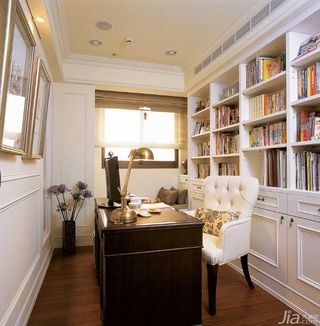 新古典风格公寓富裕型140平米以上书房书桌台湾家居