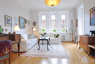 宜家风格公寓白色140平米以上客厅吊顶沙发效果图