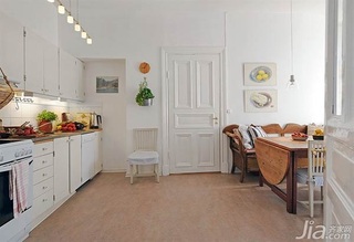 宜家风格公寓白色140平米以上厨房装潢