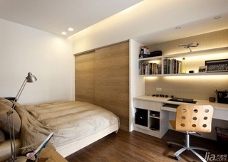 简约风格公寓富裕型卧室床台湾家居