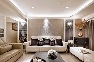 简约风格公寓富裕型130平米客厅沙发背景墙沙发台湾家居