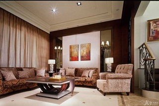 新古典风格公寓富裕型110平米客厅沙发背景墙沙发台湾家居