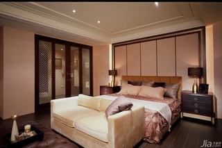 新古典风格公寓富裕型110平米卧室卧室背景墙床台湾家居