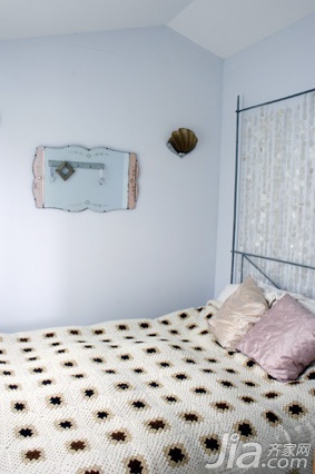 北欧风格公寓舒适经济型50平米卧室床效果图