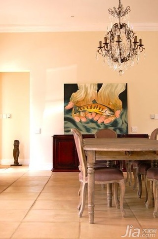 欧式风格别墅富裕型140平米以上餐厅餐桌效果图